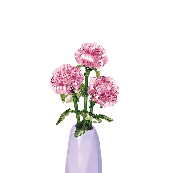 Dookok Flower Bouquet Building Set with Vase, Artificial Flowers Building Blocks for Home Decoration, 261 Pieces Botanical Collection Building Toys for Adult Kids Gift