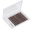 Dedila Brown Cluster DIY Eyelashes Extensions 120pcs Individual Wide Stem False Lashes Makeup False Eyelashes Tools (14mm)