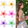 Canitor Small Flower Hair Clips for Girls 1.8 inch Hawaiian Plumeria Flower Hair Clips For Women Frangipani Flower Clips Cute Hair Accessories Luau Tropical Party Decoration