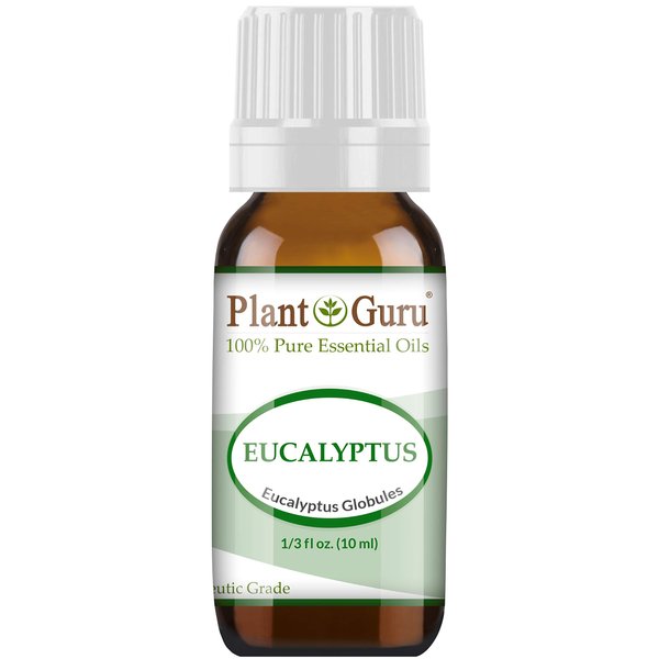 Eucalyptus Essential Oil 10 ml 100% Pure Undiluted Therapeutic Grade for Aromatherapy Diffuser, Sinus Relief, Allergies, Cough, Nasal and Chest Congestion