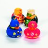 Fun Express Superhero Rubber Duckies (1 dz) Superhero Themed Party Favors, Character Toys, Rubber Duckies
