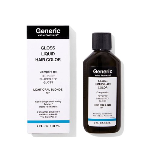 Generic Value Products 09P Light Opal Blonde Demi-Permanent Gloss Liquid Hair Color, Adds Gloss for Healthy Looking Hair, Refreshes Color, Tones for a Beautiful Finish, 2 Fl Oz