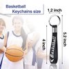WILLBOND 24 Pieces Basketball Wristlet Keychain Basketball Keychains with Motivational Quotes Silicone Wrist Keychains Sports Keyrings Gifts for Team Members Basketball Theme Party Favors
