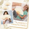 Yinkin 4 Pack Folding Fans Bamboo Handheld Folded Craft Japanese Chinese Line Dancing Fans for Weddings Bridal DIY Decoration Women Kids Gift Party Favors(Cream)