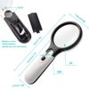 Jewelry Loupe Magnifier with UV LED Light, AFUNTA 30X 60X 90X Slide Out Pocket Magnifying Glass (Black & White)