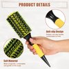 VOCOSTE Round Hair Brush, Hair Brushes for Women, Nylon Bristle Pins Round Brush, Styling Hair Brush for Wet, Dry, Wig, Straight Hair, Yellow, 10.04"x2.56"