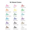 Grabie Glitter Gel Ink Pens, Vibrant Glitter Gel Pens Set, Spark Your Creativity with Every Color of the Rainbow (18 Colors Capped Glitter Gel Pens)