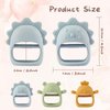 Teethers for Babies 3-6 Months, BPA Free Baby Teething Toys, Easy-to-Grasp Shapes teether with Soft Texture for Sensory Exploration and Itching Relief Baby Teether