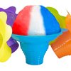 Leak Proof & Drip Catching, Super Cute Reusable 4oz Flower Snow Cone Cups 50 Pk, Colorful Easy Grip Bowls Perfect for Birthday Party, Summer Cookout, Shaved Ice, Snack, Ice Cream, Standalone Design