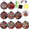 EggSun 36 Sets Christmas Suncatchers Craft Kit for Kids Ornaments Stained Glass Effect Window Arts and Crafts Kit for Classroom Holiday Birthday Projects Home Party Favors Decorations Ages 4 8 12
