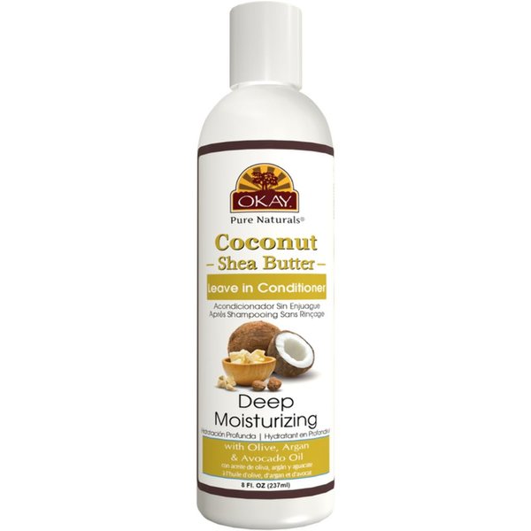 OKAY COCONUT and SHEA BUTTER LEAVE IN CONDITIONER 8.oz / 237ml