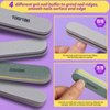Teenitor Nail Buffer and Shine Kit, 12pcs Nail Files 100/180 Emery Boards for Natural Nails, Finger Nail File and Buffer Set for Nails, Nail Filer 240 Grit Nail File Buffing Block for Women