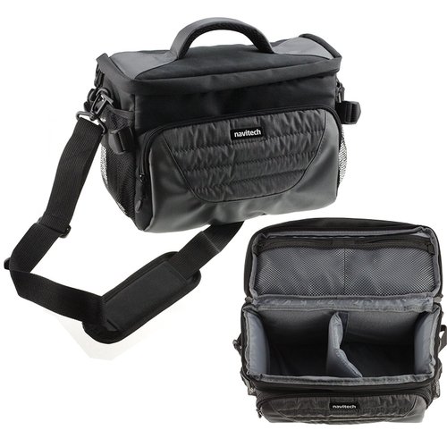 Navitech Grey Camcorder Carry Bag with Shoulder Strap Compatible With Fitiger 2.7" LCD Screen Digital Video Camcorder