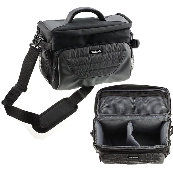 Navitech Grey Camcorder Carry Bag with Shoulder Strap Compatible With Fitiger 2.7" LCD Screen Digital Video Camcorder