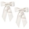 2PCS White Velvet Hair Bows Hair Clips 5" Big Fall Alligator Clips Hair Accessories for Women Girls Toddlers Kids