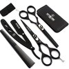 Kutting Edge - Hair Scissors Professional Hair Cutting Scissors Kit Thinning Shears - Hairdressing Scissors Set - Stainless Steel Barber Black Scissors 6.0”