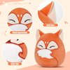 Glow Guards 12-Inch Red Fox Plush Pillow Cute Fox Stuffed Animal Soft Fox Plush Toy Stuffed Animals Fox Birthday Gift for Boys Girls Kids,Red Fox