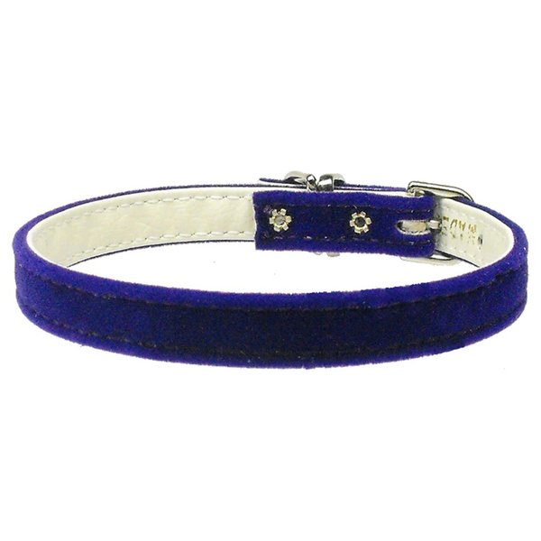 Dog, Puppy & Pet Plain Collar, 3/8" Velvet Purple 10