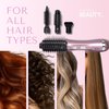 Cortex Beauty 4-in-1 Air Styler Brush - Hot Air Brush with Blow Dryer, Volumizer, Smoothing & Curling Attachments - Ionic & Ceramic Technology - 2 Heat Settings & Cool Shot (Blush Pink)