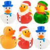 The Dreidel Company Christmas Holiday Rubber Duck Toy Duckies for Kids, Bath Birthday Gifts Baby Showers Summer Beach and Pool Activity, 2" (12-Pack)