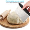 UUBAAR Stainless Steel Bench Scraper and Dough Cutter - Multi-Purpose Kitchen Tool With Contoured Grip for Baking and Cooking