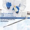 A2Z Lab Spatula Rounded & Pointed Ends - Stainless Steel Sampling Filling Spatula Mixing Transfering Spatula for Cosmetic Lab Handling Cream, Gel, Powder- Laboratory Supplies for Experiments