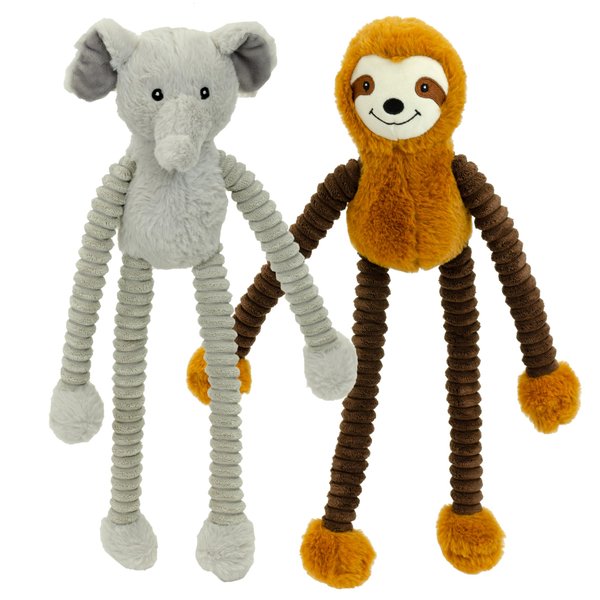 Giftable World 18" Stretch Elephant and Sloth with Squeaker