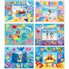 Pajean 24 Pack Summer Back to School Craft Kit Hawaiian DIY Picture Frame Craft Hello Summer Children Stickers for Kids School Classroom Aloha Beach Pool Summer Party Gifts Game Supplies (Sea Animals)
