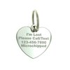 Custom Engraved Personalized Stainless Steel Medium Heart Rhinestones Pet Jewelry Cat Dog ID Tag