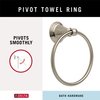 DELTA 79646-BN Windemere Towel Ring, 6.37 x 2.84 x 7.25 Inches, SpotShield Brushed Nickel
