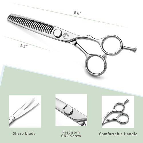 Thinning Shears for Hair Cutting 6",Professional Hair Thinning Scissors Handmade with Barber texturizing 26 Teeth Shears,Hair Cutting Scissors for Salon/Home Use