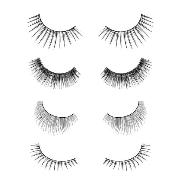 Salona Eye Splashes False Eyelashes Bulk 70 Pairs of Fake Eyelashes with Different Style Thin Natural Look Wispies Cat Eye Fluffy Volume 7 Styles Bundle