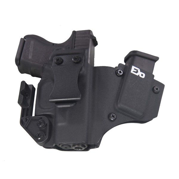 Fierce Defender IWB Kydex Holster Compatible with Glock 26 27 +1 Series W/Claw -Made in USA- (Black)