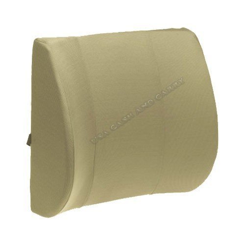 PrimeTrendz Orthopedic Wedge Lumbar Support Back Cushion Pillow Memory Foam & Synthetic (PU) Leather. This Lumbar Support is Perfect for The Office Chair or The car by USA Cash and Carry TM (Beige)