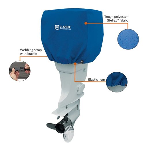 Classic Accessories Stellex Trailerable Outboard Motor Cover, 50-115 H.P. Motors