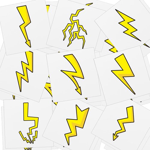144 Pieces Lighting Bolt Tattoos Lightning Bolt Stickers Lightning Bolt Hand Temporary Tattoos Accessories Apparel Accessories for Birthday Party Favor Decorations,9 Styles