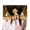 Lofaris Golden Globe Awards Banner Winner Cup Shiny Gold Glitter Photography Movie Premiere Award Ceremony Celebrity Show Activity Decoration Champion Ceremony Birthday Party Supplies 70.8x43.3(inch)