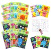 TINYMILLS Monster Coloring Book Set with 12 Coloring Books and 48 Crayons Monster Birthday Party Favor Bag Filler Carnival Prizes Rewards Classroom Party Halloween Favors