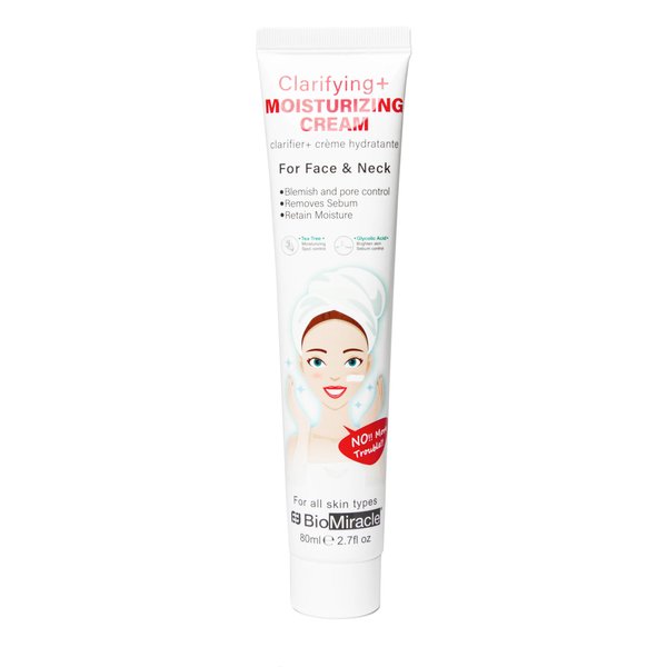 BioMiracle Clarifying and Moisturizing Face and Neck Cream, pH Balance - 2.7 fl oz