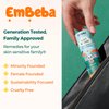 EmBeba Natural Diaper Rash Cream for Baby with Sensitive Skin | Travel Friendly Baby Rash Ointment with Built-in Diaper Balm Stick Roll-On Applicator, All Over Herbal Skin Care, 2 Pack