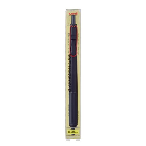 Uni Jetstream EDGE 0.38mm Oil-based Ballpoint Pen, Black Red Body (SXN100338BK15)