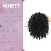 Aientt Ponytail Extension Curly Wavy Ponytail Drawstring Ponytail Hair Extensions for Women Natural Wavy Synthetic Hairpiece for African Women Daily Use Party(PT110-1B#, 8Inch)