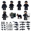Toysvill SWAT Police Military Building Block Set| Soldiers Minifigures (8 PCS) + Police Helicopter and Accessories Gift for Kids