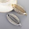 4Pcs Elegant Shining Rhinestone Crystal Banana Clip Hair Clincher Rounded Edges Hair Comb Fish Shape Grips Clamp Headwear for Women and Girls