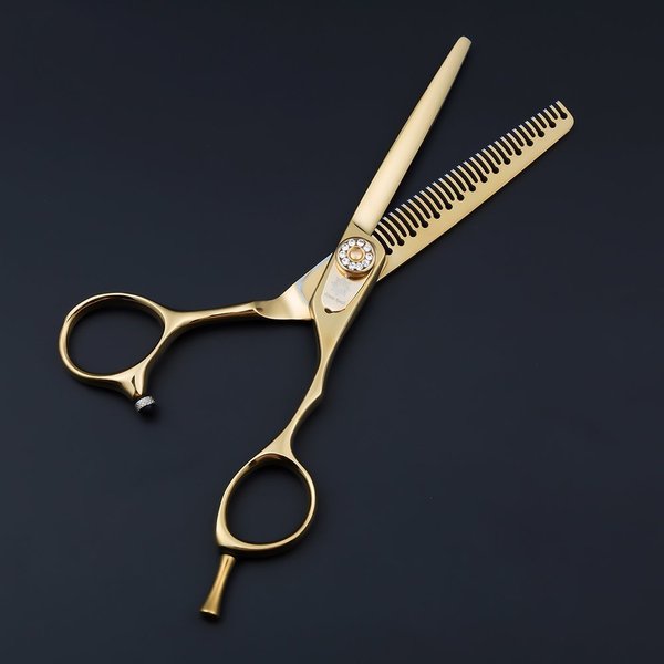 Professional Safety 6.0 inches Slim Hair Cutting Scissor Barber Salon Razor Edge Nose/Beard/Mustache Hair Trimming Scissors Tool (D-6 inch-Thinning Scissor)