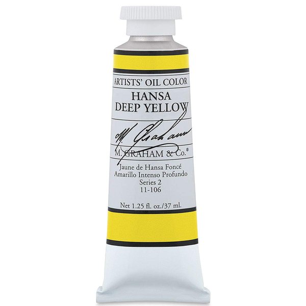 M. Graham & Co. Hansa Yellow Deep Oil Paint, 1.25 Fl Oz (Pack of 1)