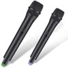 Flutesan 2 Pcs Christmas Microphone Prop Gift Toy for Kids Plastic Fake Microphone Pretend Fun Stage Microphone Christmas Cosplay Costume Karaoke Props Birthday Party Favors, 10.4 Inch