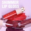 Glitter Lip Gloss, Matte Liquid Lipstick, Shining Lip Gloss Waterproof Long Lasting Lip High Pigmented, Moisturizing, Shiny and Vegan Tinted Lip Gloss, Makeup for Women, Non-Sticky, Vivid Color (07)