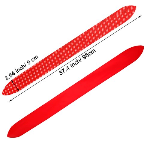 2 Pieces Polka Dot Headband Bandana Headband 50s Costume Hair Accessories Bows Wide Headwrap for Women and Girls (Red,Small Dots)