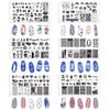 Estivaux 6 PCS 4th of July Patriotic Nail Stamping Plates American Flags Nail Art Plates Templates Memorial Day Stars Nail Stamper Set Statue of Liberty Printing Nail Stencils Reusable Nail Art Tools